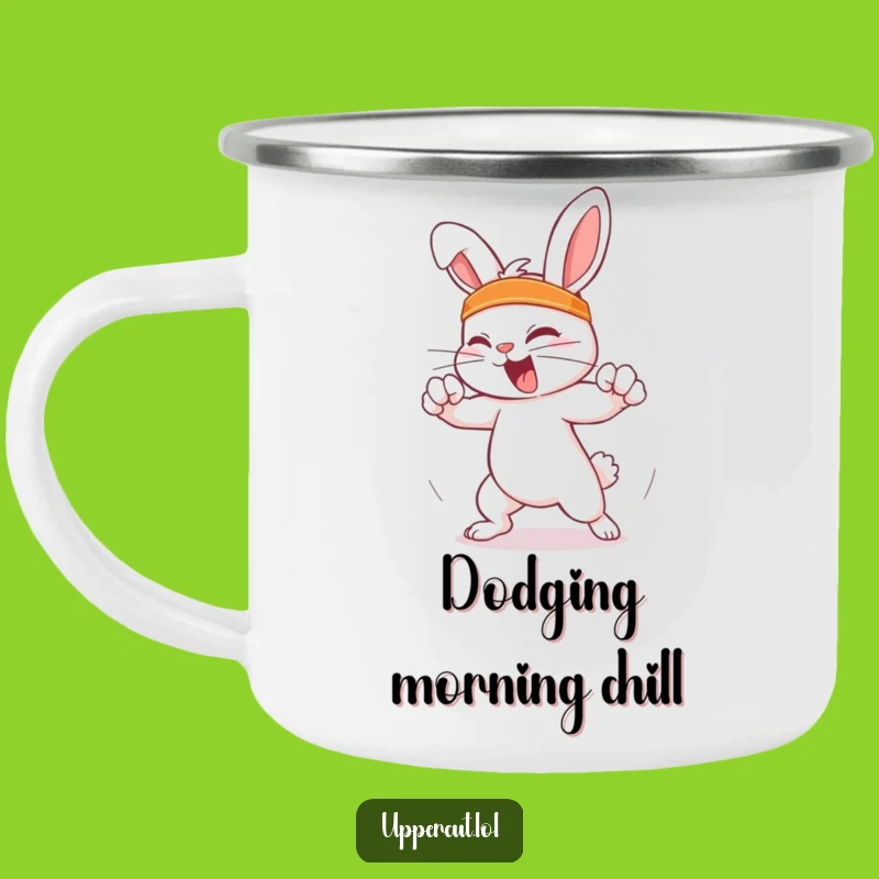 Funny Feisty Rabbit Camping Mug: Adventure with Quick Wit!