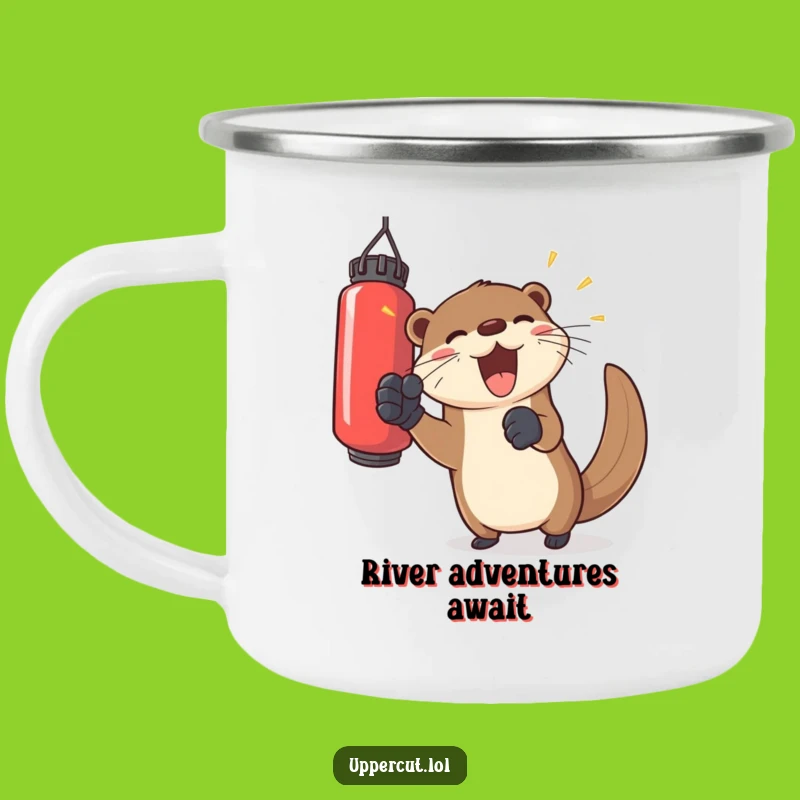Funny Otter Boxer Camping Mug: Joyful Companion for Adventures!