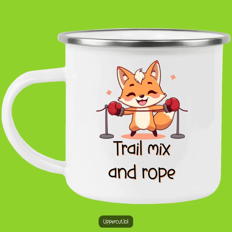 Funny Fox Boxer Camping Mug: Hilarious Outdoor Companion for Adventures!