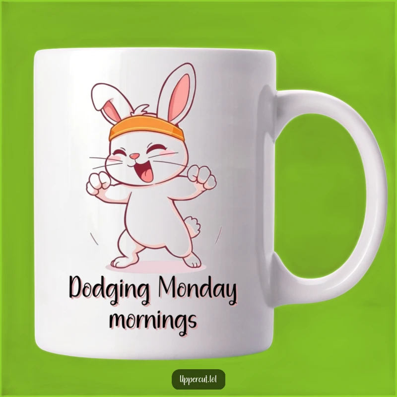 Funny Feisty Rabbit Mug: Dodging Fun, Perfect Funny Gift!