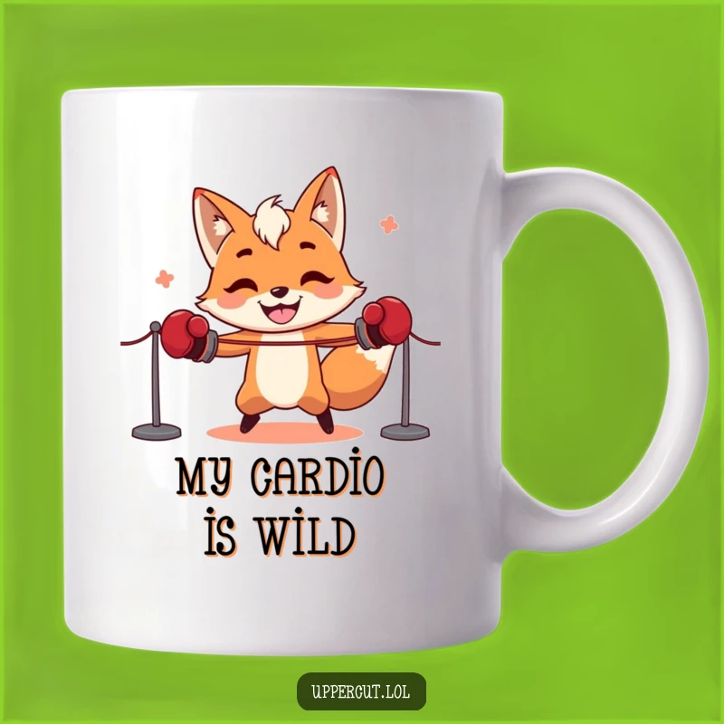 Funny Fox Boxer Skipping Rope Mug: A Hilarious Gift for Fitness Fanatics!