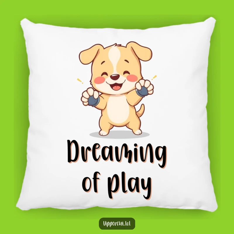 Funny Puppy Boxing Pillow - Cozy Dodge Pup Cushion, Comforting Funny Gift