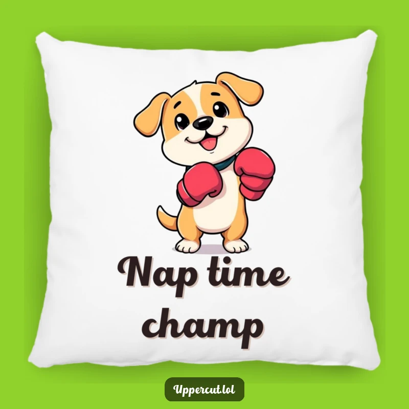 Comfy Funny Dog Boxer Pillow: Playful Pup Paw Taps & Soft Funny Gift Cushion