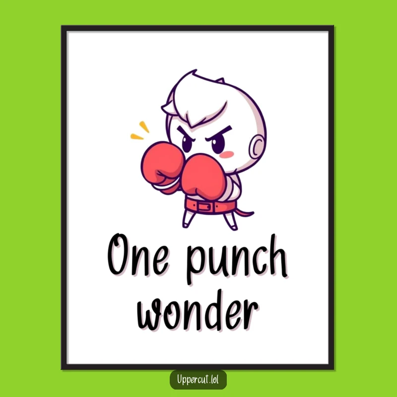 Funny Boxing Glove Punch Digital Art: Determined Power for Instant Decor
