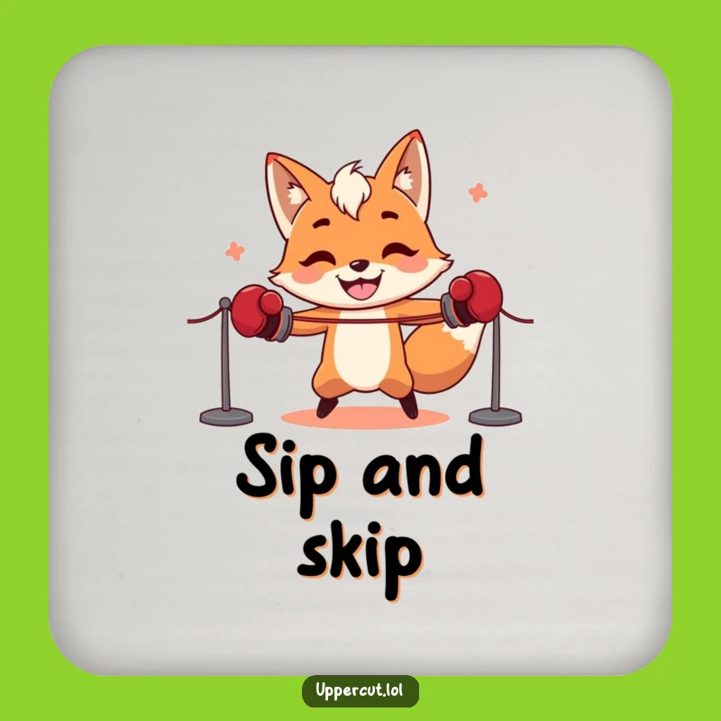 Funny Fox Boxer Coaster: Hilarious Protection for Your Surfaces!