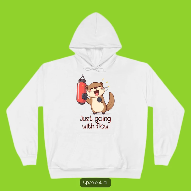 Funny Otter Boxer Hoodie: Cozy and Joyful Gift for a Laugh!