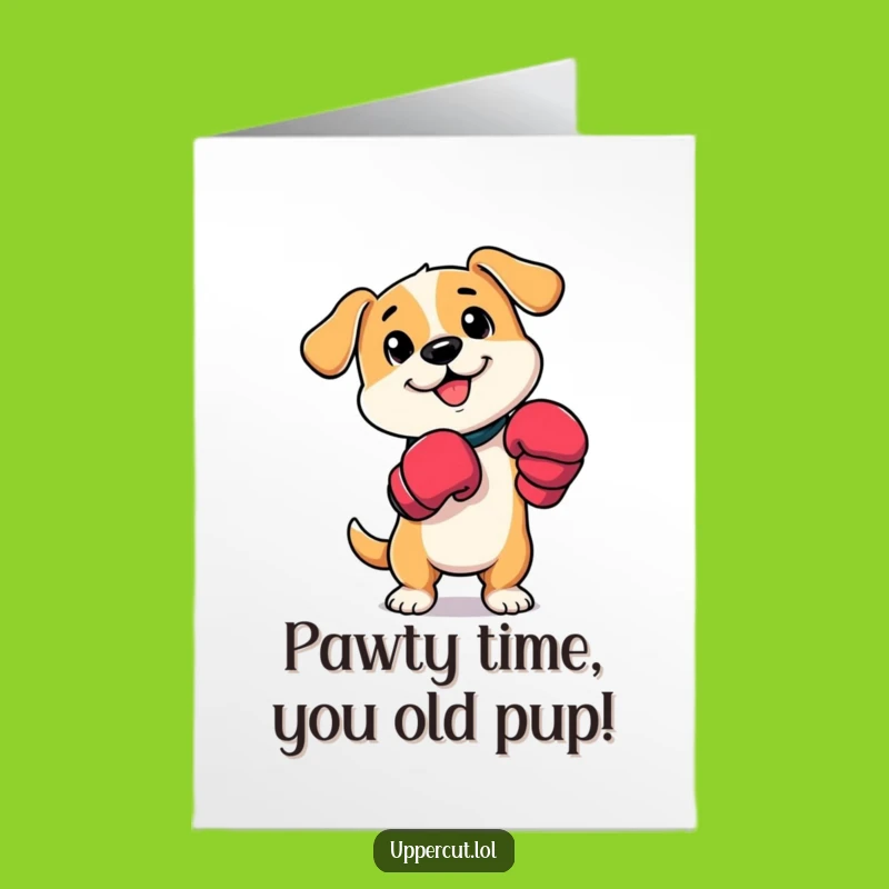 Free Printable Funny Birthday Card: Playful Dog Boxer DIY Downloadable Gift!