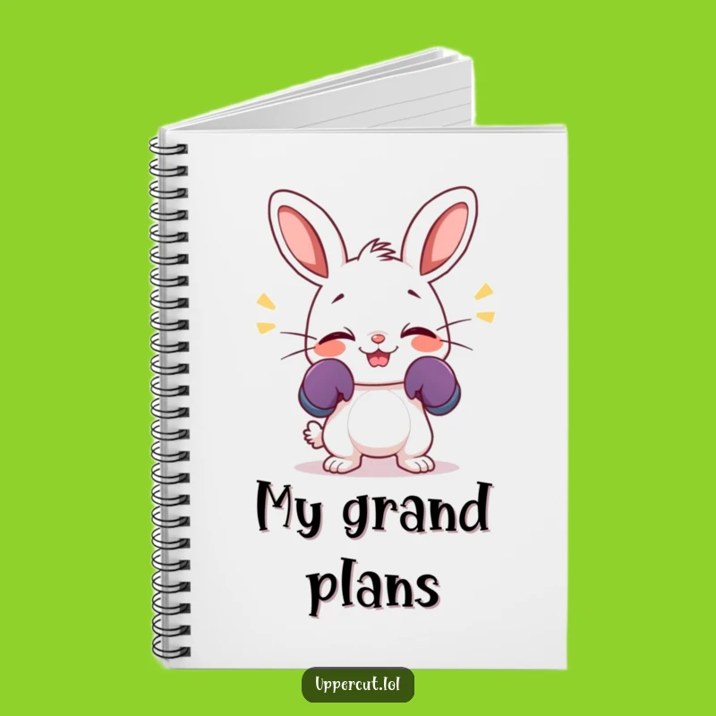 Funny Giggling Rabbit Notebook: Boxing Bunny Ideas for a Creative Funny Gift