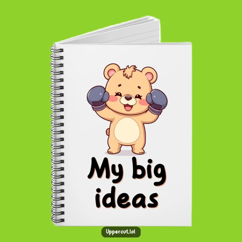 Funny Bear Cub Boxing Notebook - Journal Your Fierce Thoughts, Cub Diary Gift