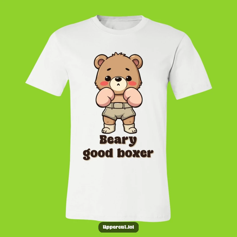 Funny Bear Boxing T-Shirt: Playful Fighter for Casual Style