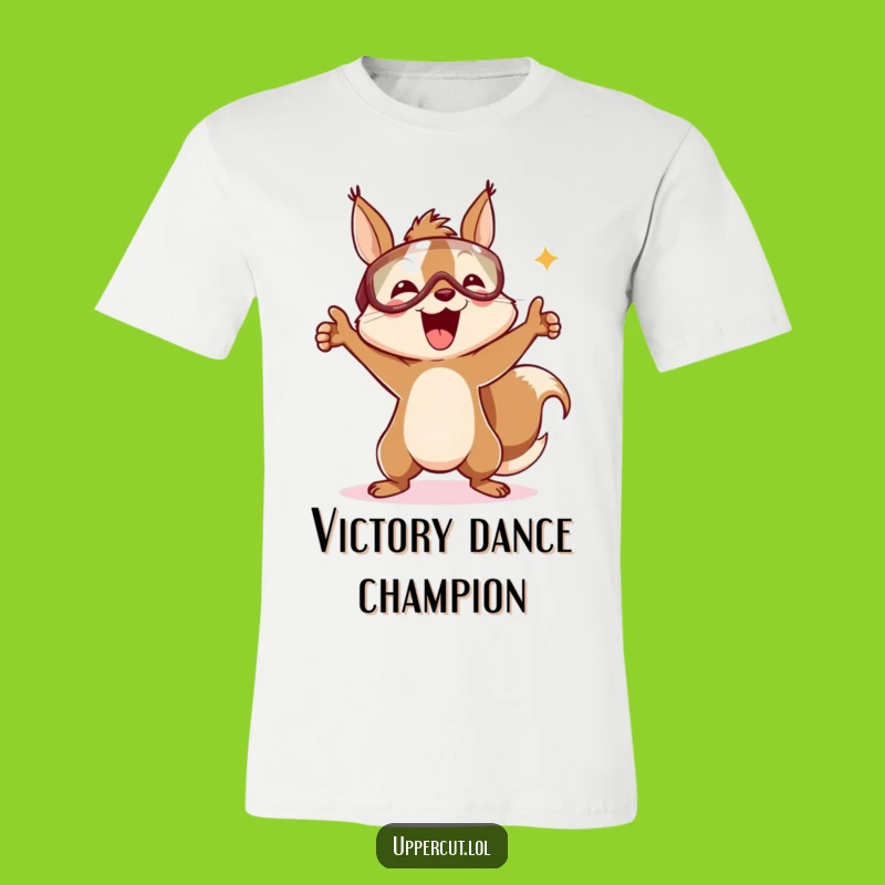 Funny Victory Squirrel T-Shirt: Joyful Headguard Dance Shirt for a Hilarious Gift