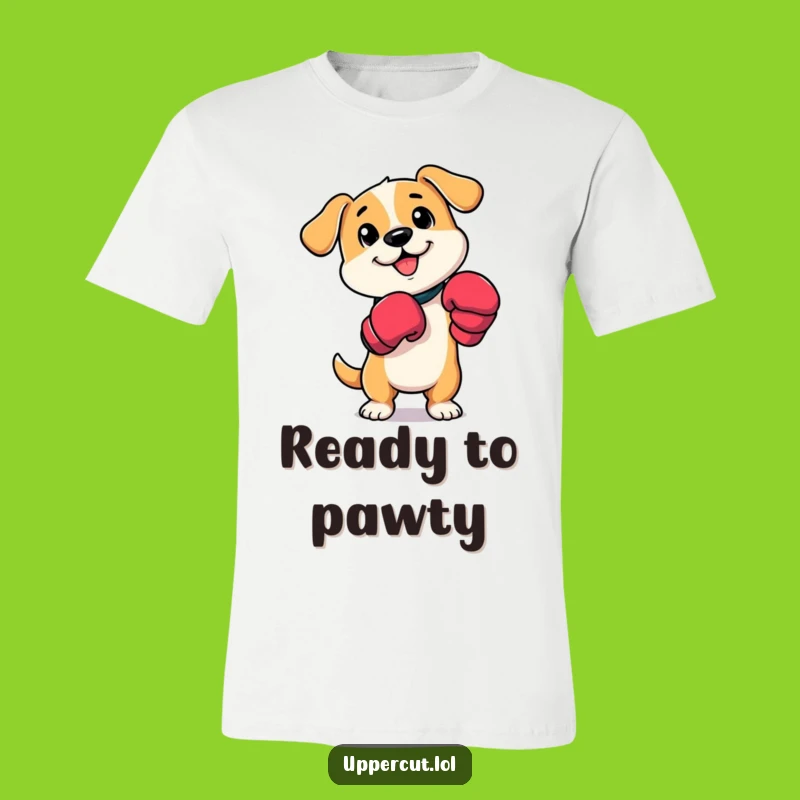 Funny Dog Boxer T-Shirt: Playful Pup Paw Taps & Hilarious Funny Gift Tee