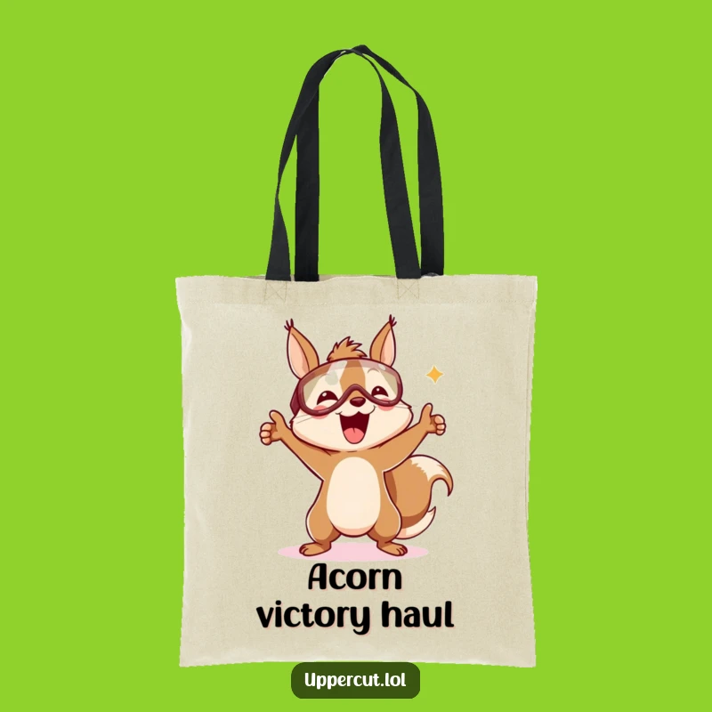 Funny Victory Squirrel Tote Bag: Stylish Headguard Dance Carry-All for a Funny Gift