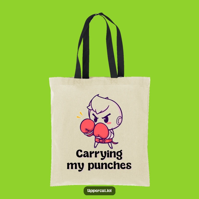 Funny Boxing Glove Punch Tote Bag: Carry Your Grit with Style